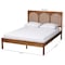 Baxton Studio Blossom Classic and Traditional Ash Walnut Finished Wood and Rattan King Size Platform Bed 236-12770-ZORO - alternate 4